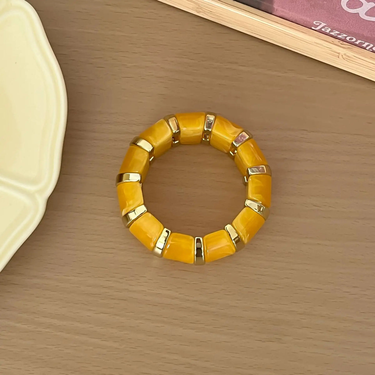 MARBLE LOVE  RESIN X ELASTIC BANGLE
