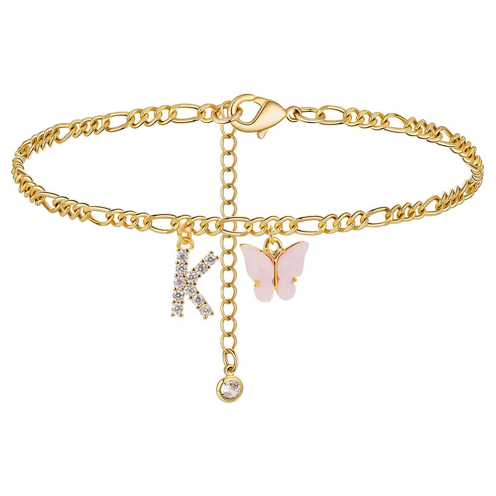 A-Z  BUTTERFLY ANKLET