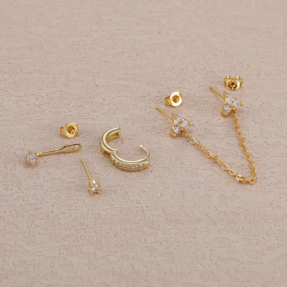 DOUBLE UP CHAIN EARRINGS