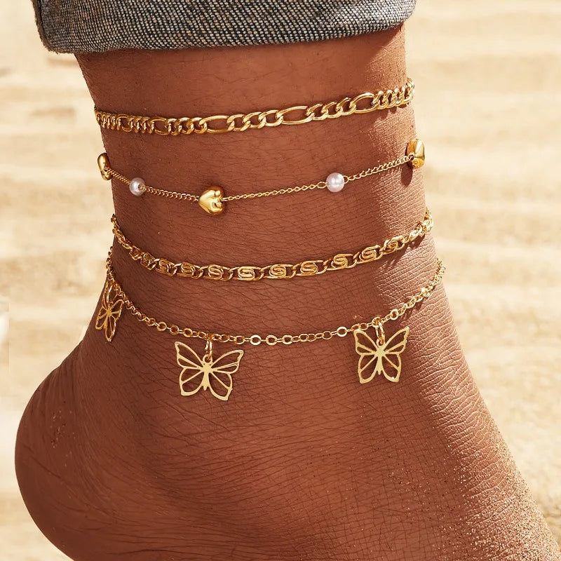 THE  DAINTY LAYERED ANKLETS