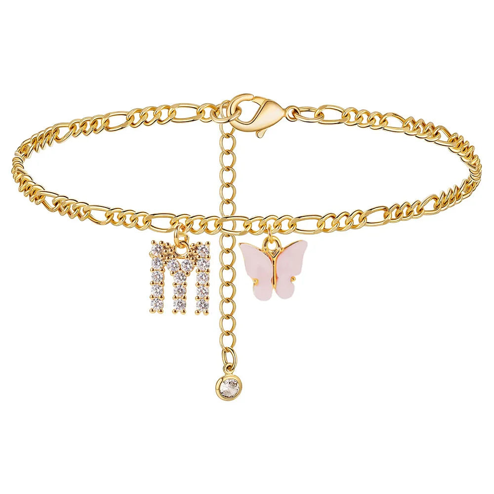A-Z  BUTTERFLY ANKLET
