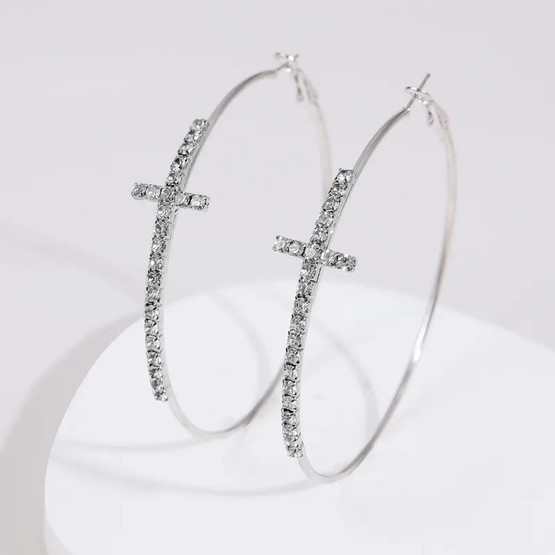 HOLY CROSS EARRINGS (14K GOLD PLATED)