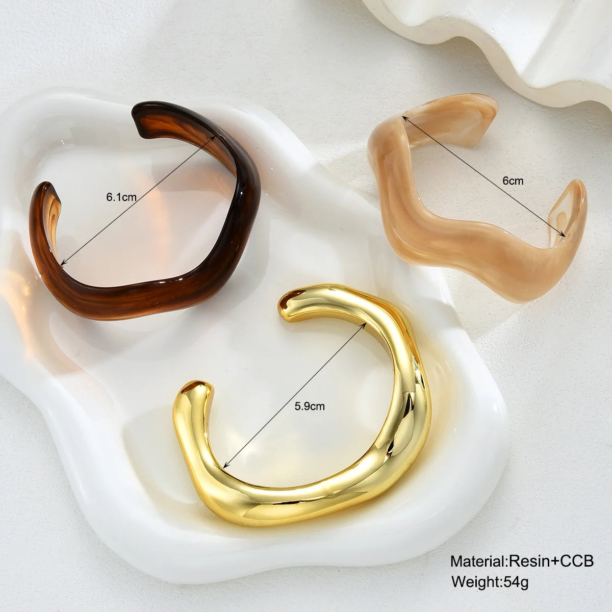 CHOCOLATE  RESIN BANGLE SET (3 PCS)