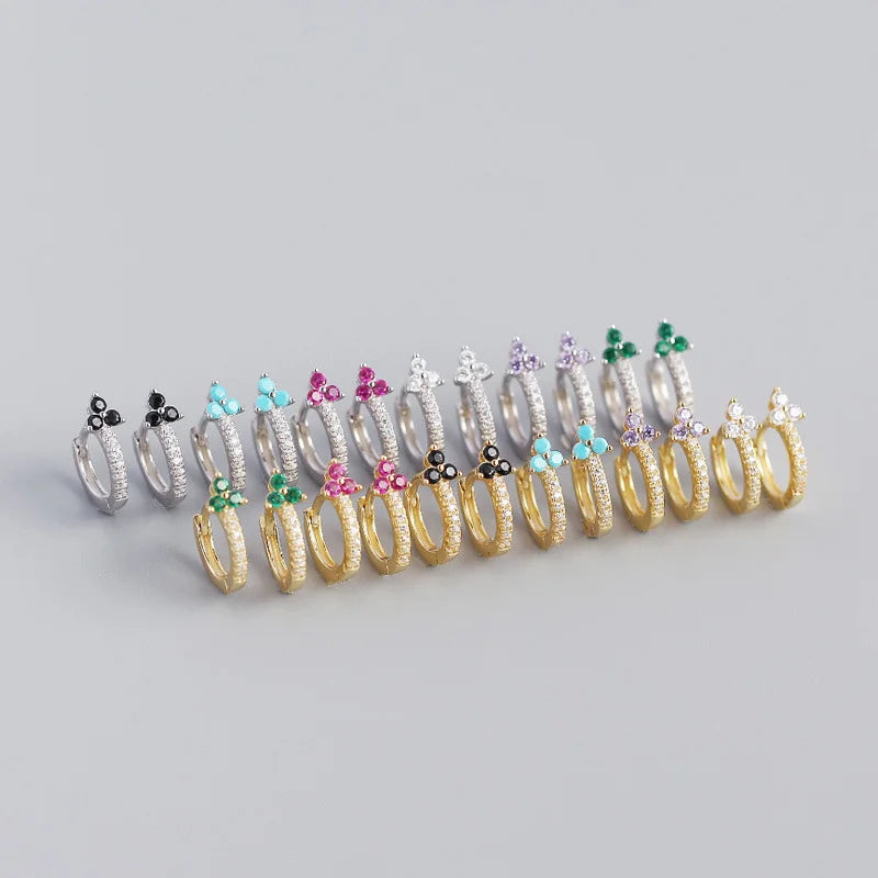 FLOWER GARDEN HOOP EARRINGS