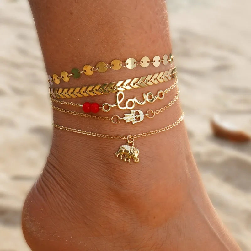 THE  DAINTY LAYERED ANKLETS