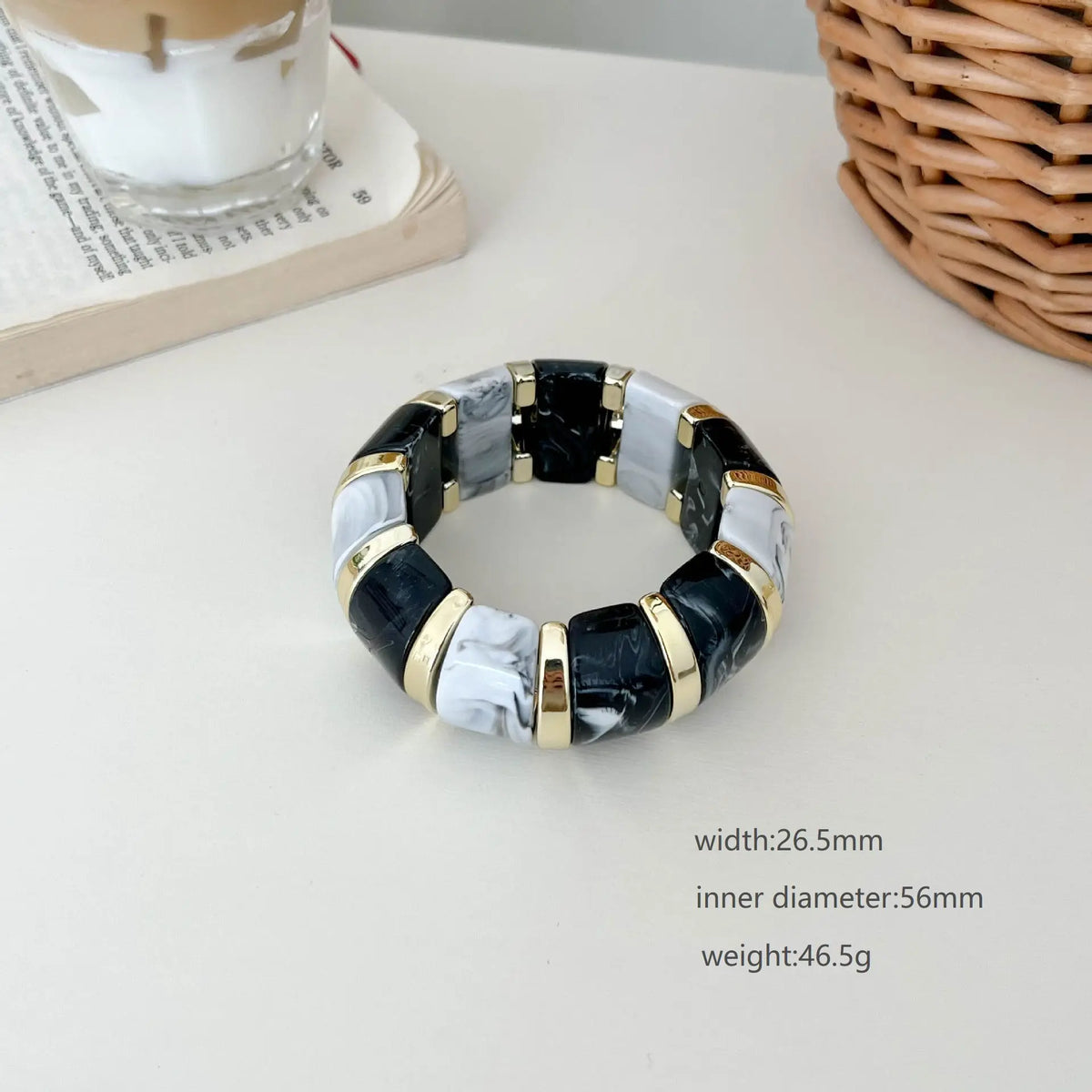 MARBLE LOVE  RESIN X ELASTIC BANGLE