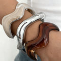 CHOCOLATE  RESIN BANGLE SET (3 PCS)