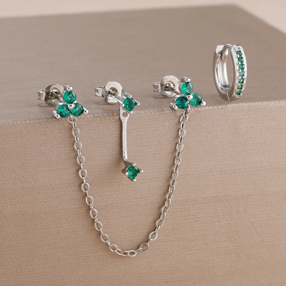 DOUBLE UP CHAIN EARRINGS