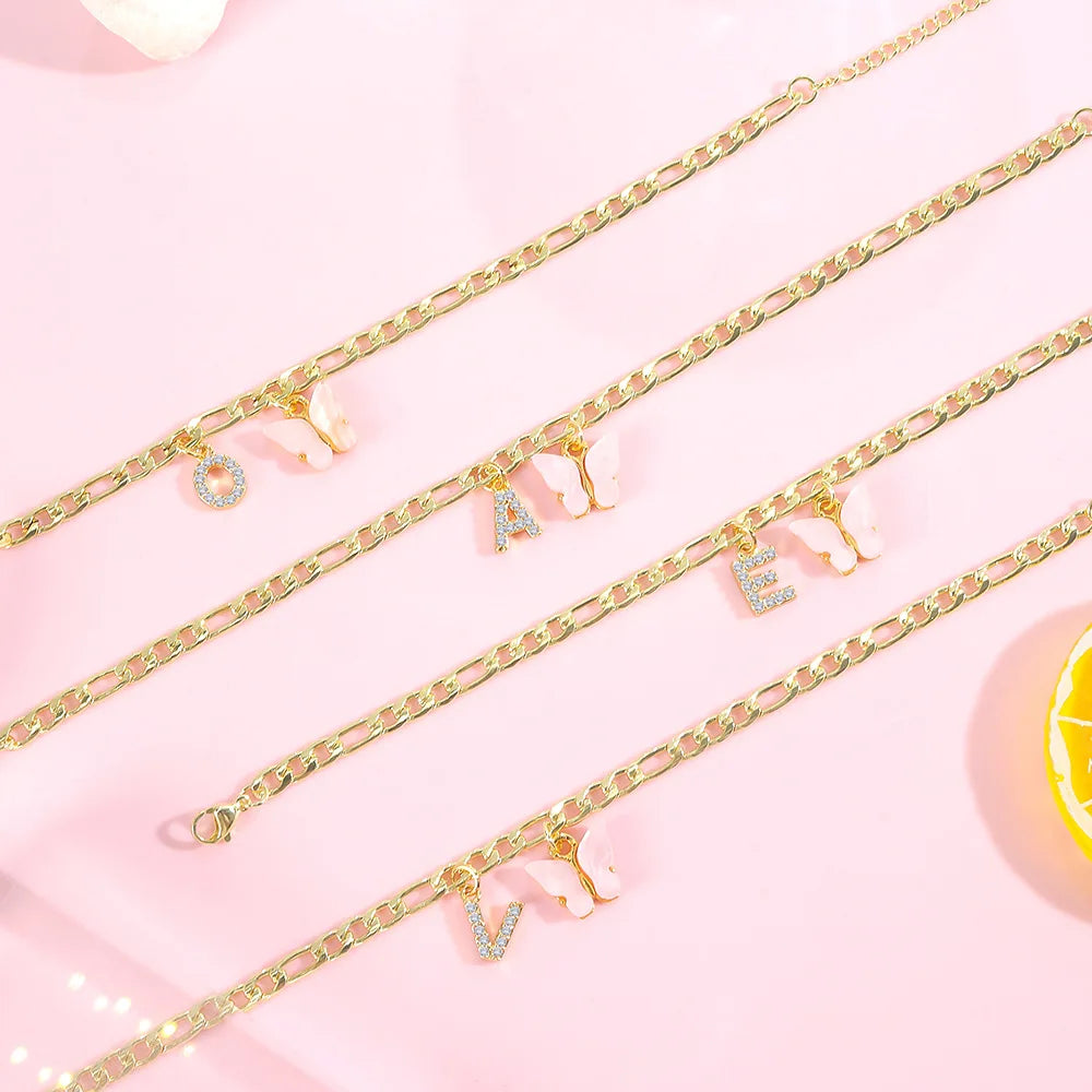 A-Z  BUTTERFLY ANKLET