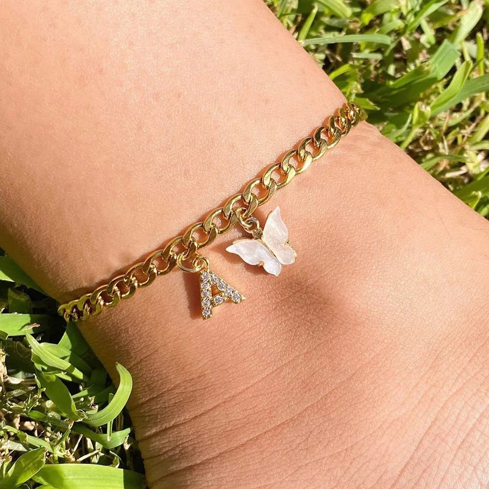 A-Z  BUTTERFLY ANKLET