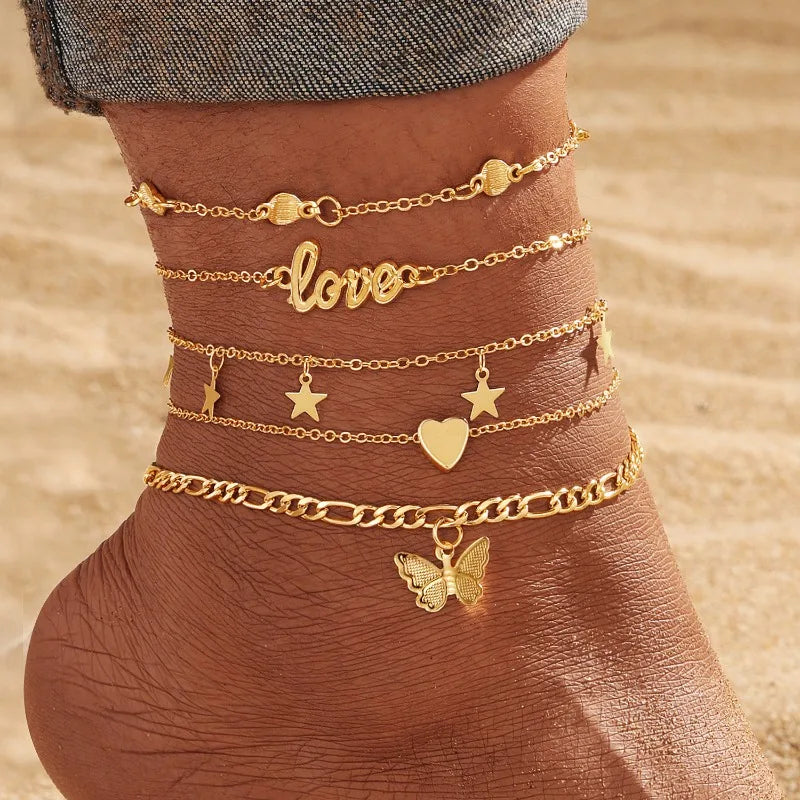 THE  DAINTY LAYERED ANKLETS