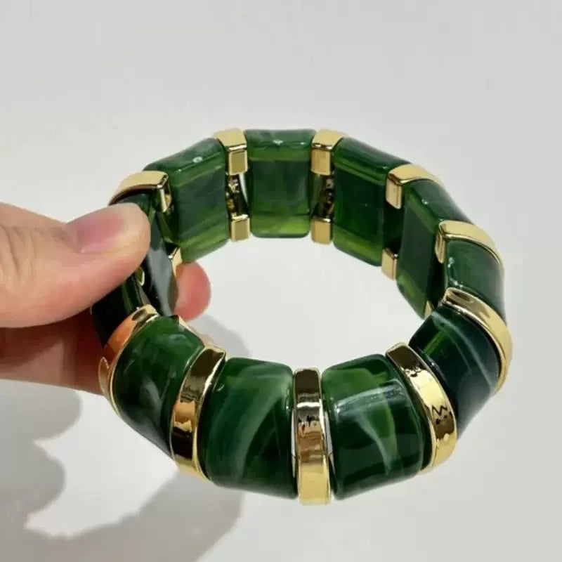 MARBLE LOVE  RESIN X ELASTIC BANGLE