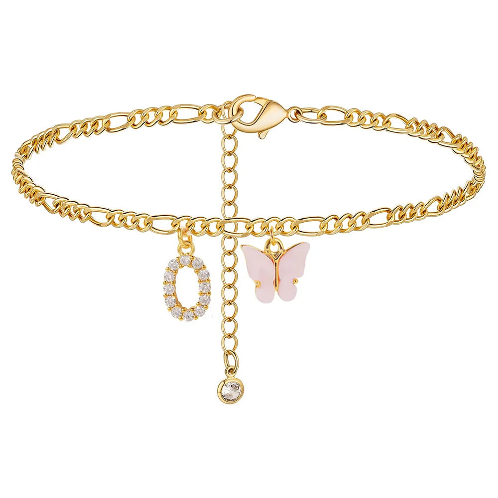 A-Z  BUTTERFLY ANKLET