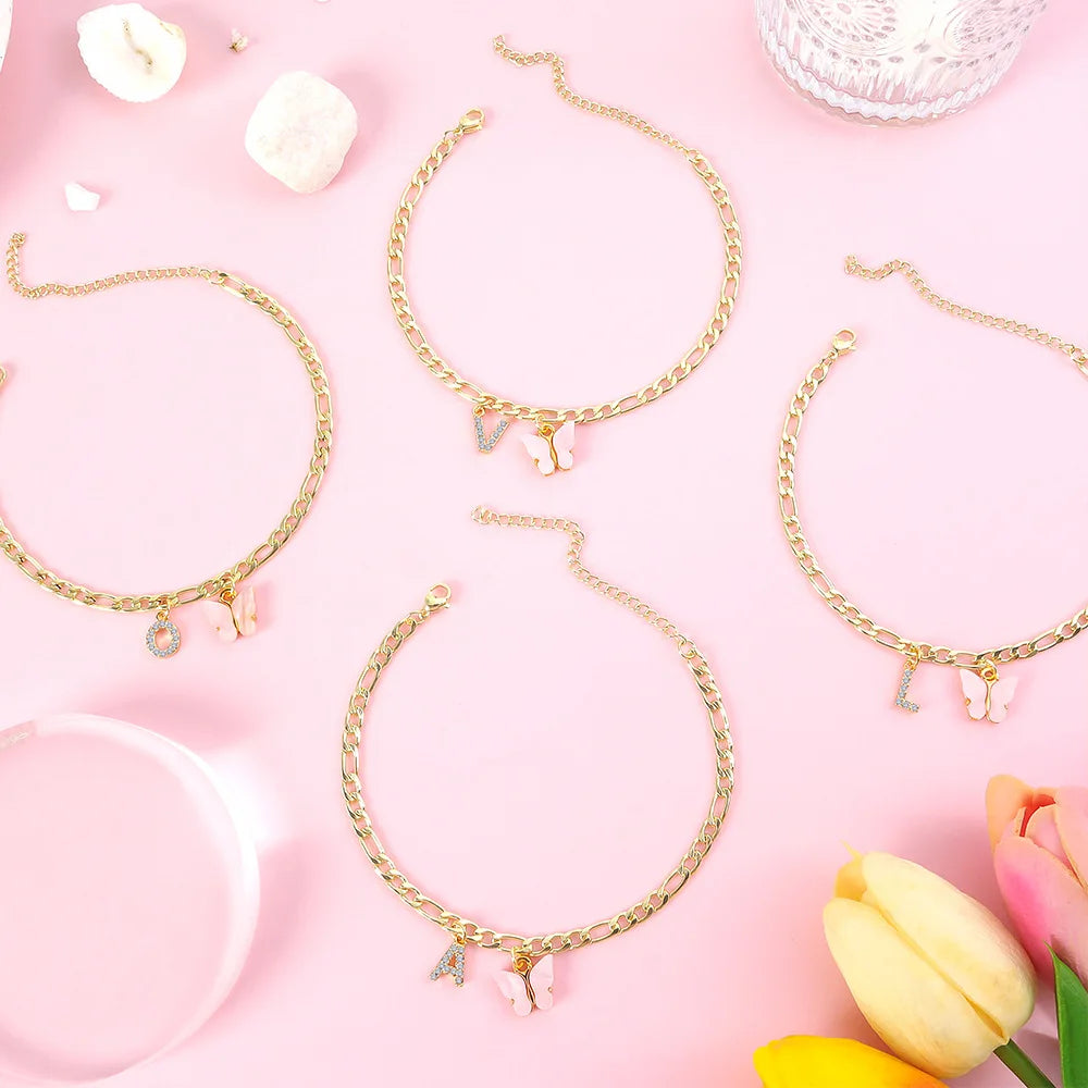 A-Z  BUTTERFLY ANKLET