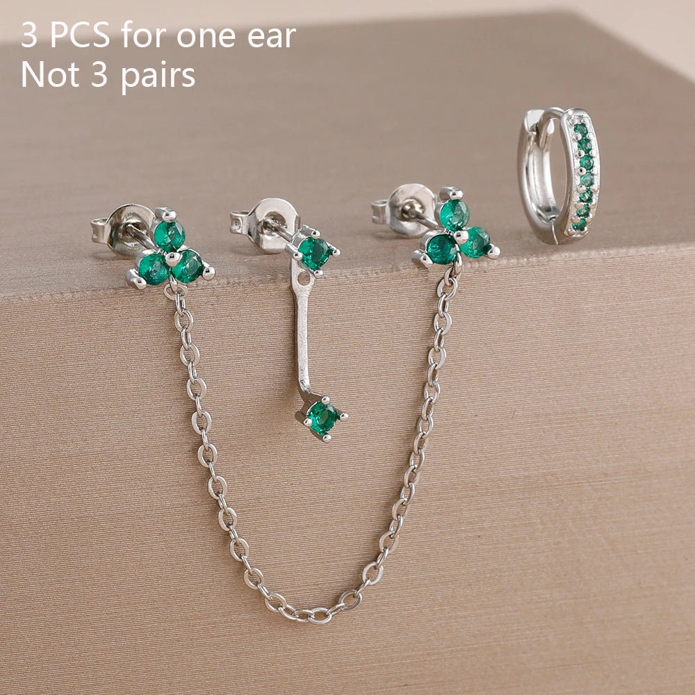 DOUBLE UP CHAIN EARRINGS
