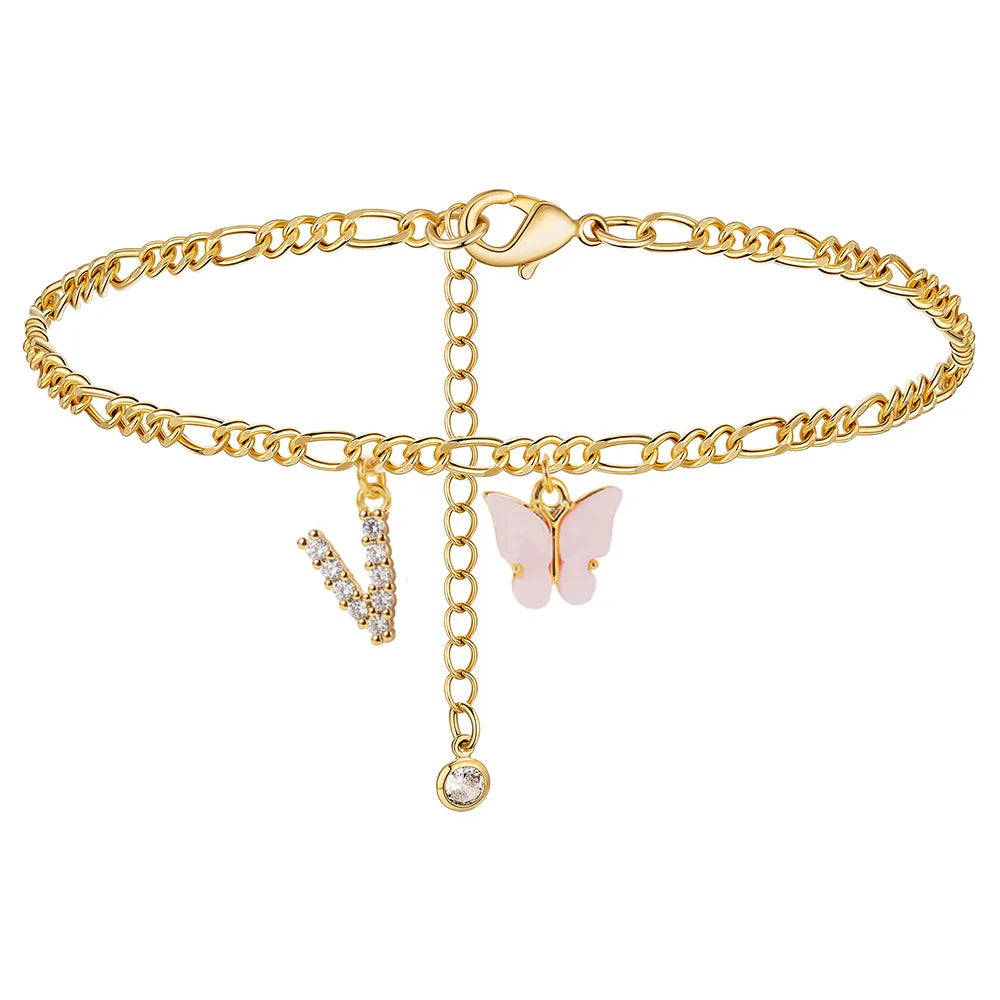 A-Z  BUTTERFLY ANKLET