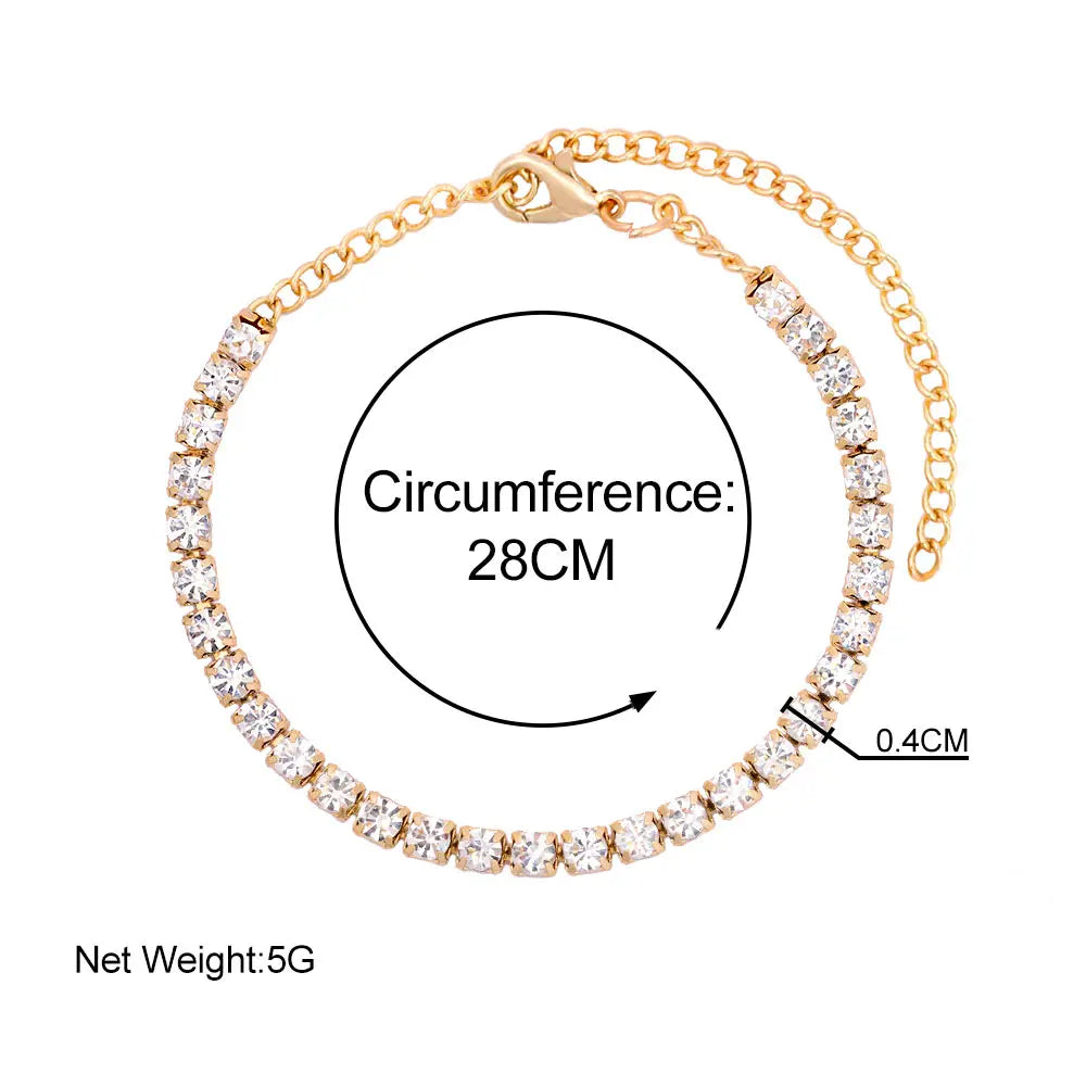 A-Z ICED ME OUT TENNIS ANKLET