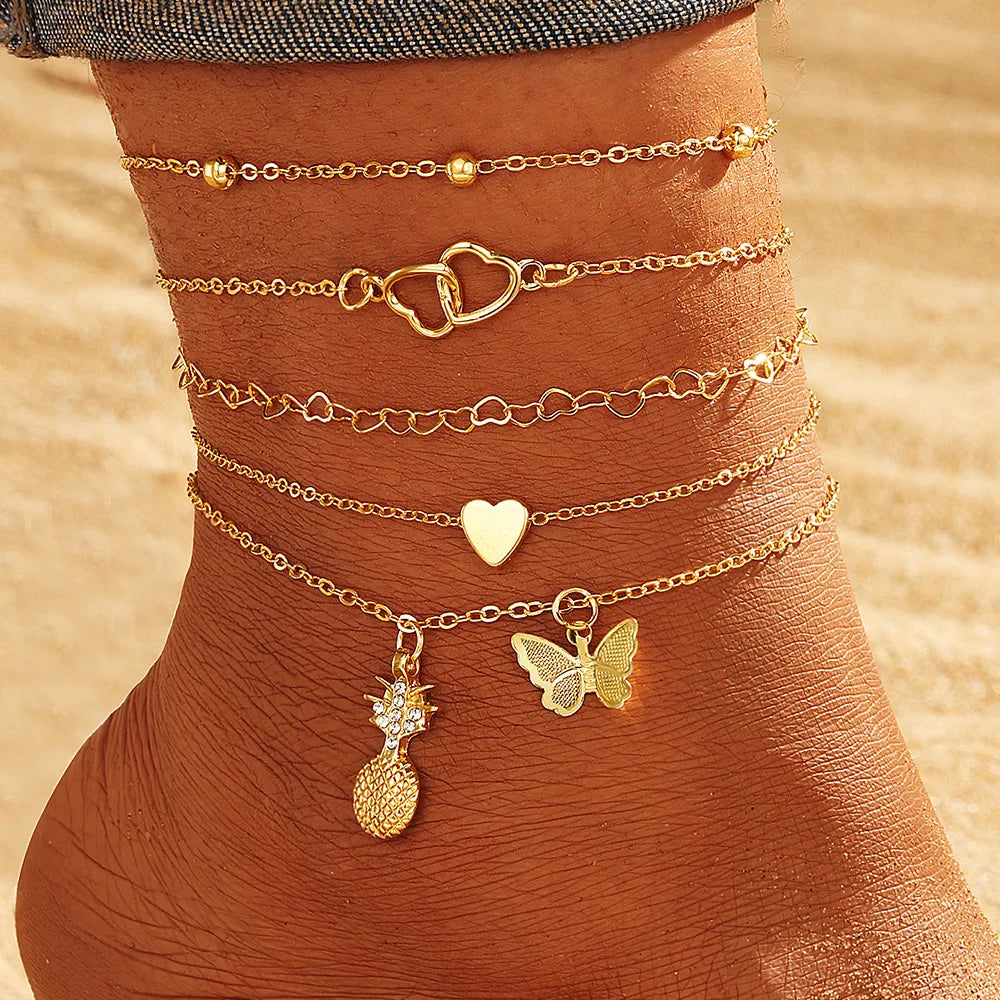 THE  DAINTY LAYERED ANKLETS