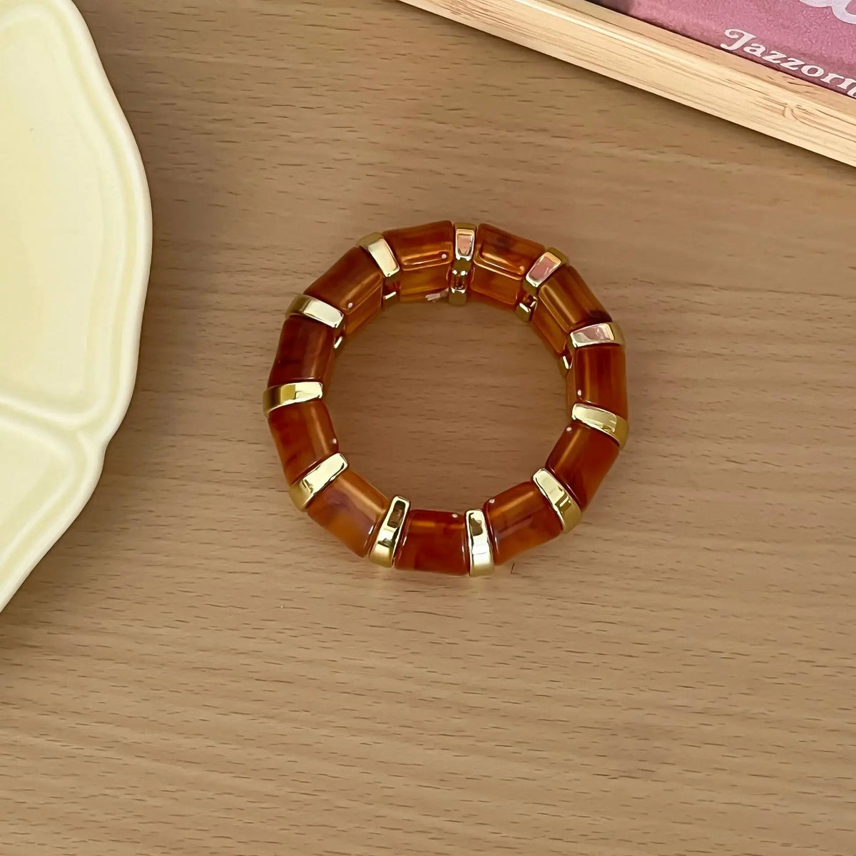 MARBLE LOVE  RESIN X ELASTIC BANGLE