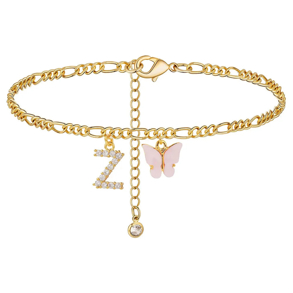 A-Z  BUTTERFLY ANKLET