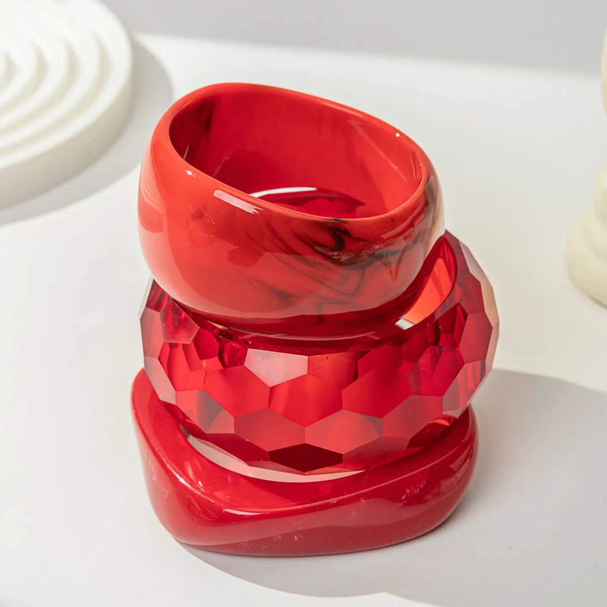 RED SMEAR RESIN BANGLE