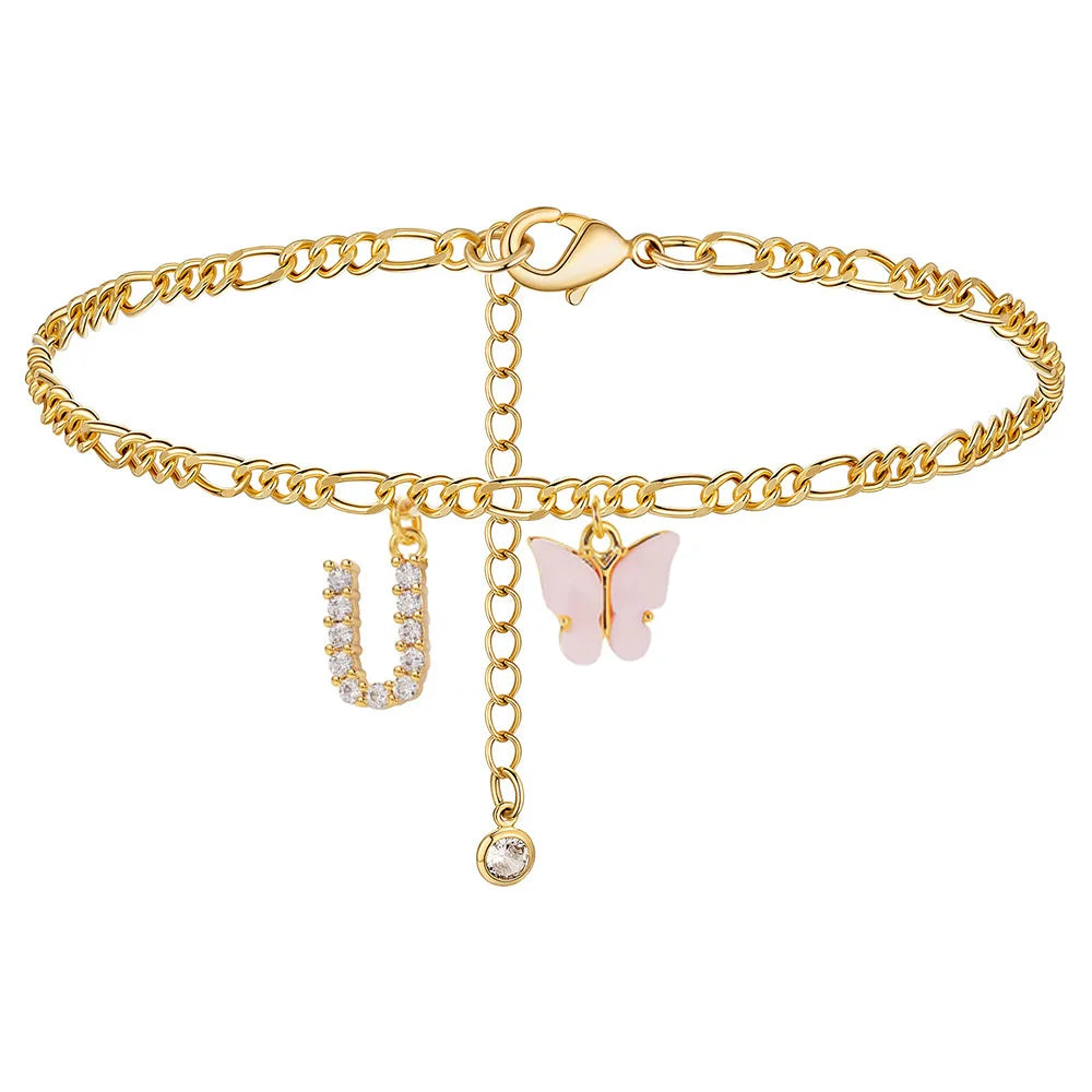A-Z  BUTTERFLY ANKLET