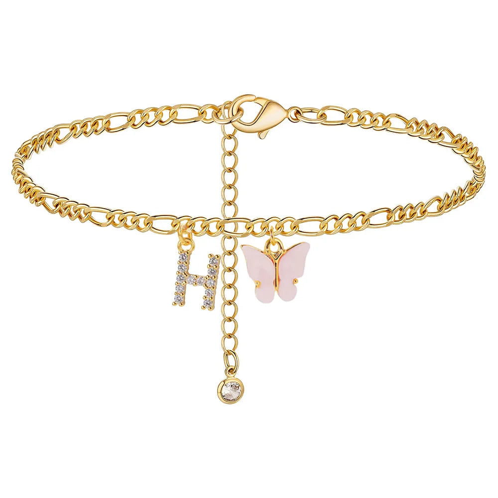 A-Z  BUTTERFLY ANKLET