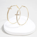 HOLY CROSS EARRINGS (14K GOLD PLATED)