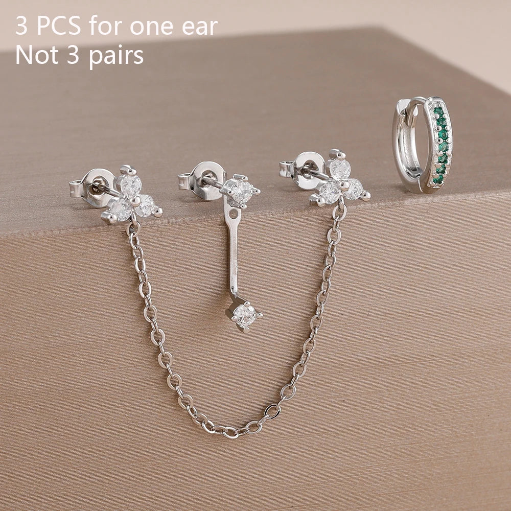 DOUBLE UP CHAIN EARRINGS