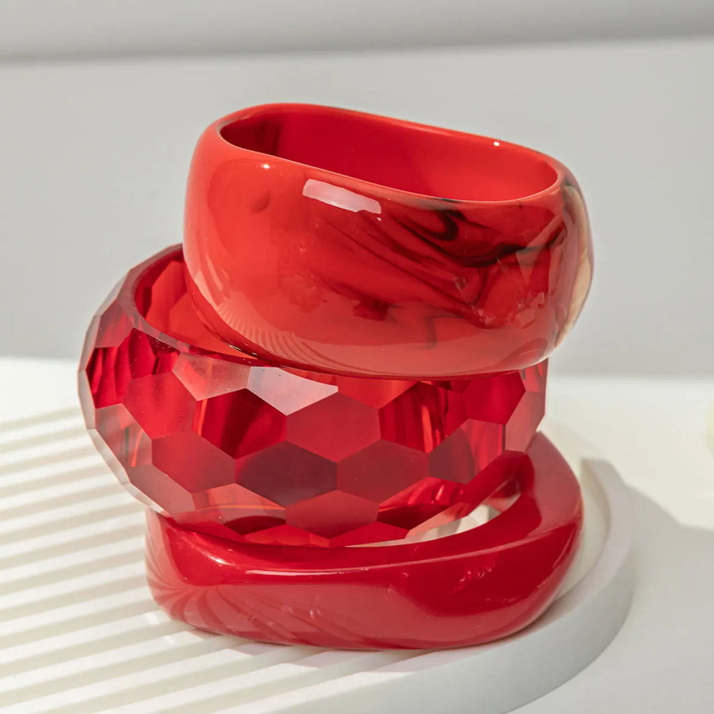 RED SMEAR RESIN BANGLE