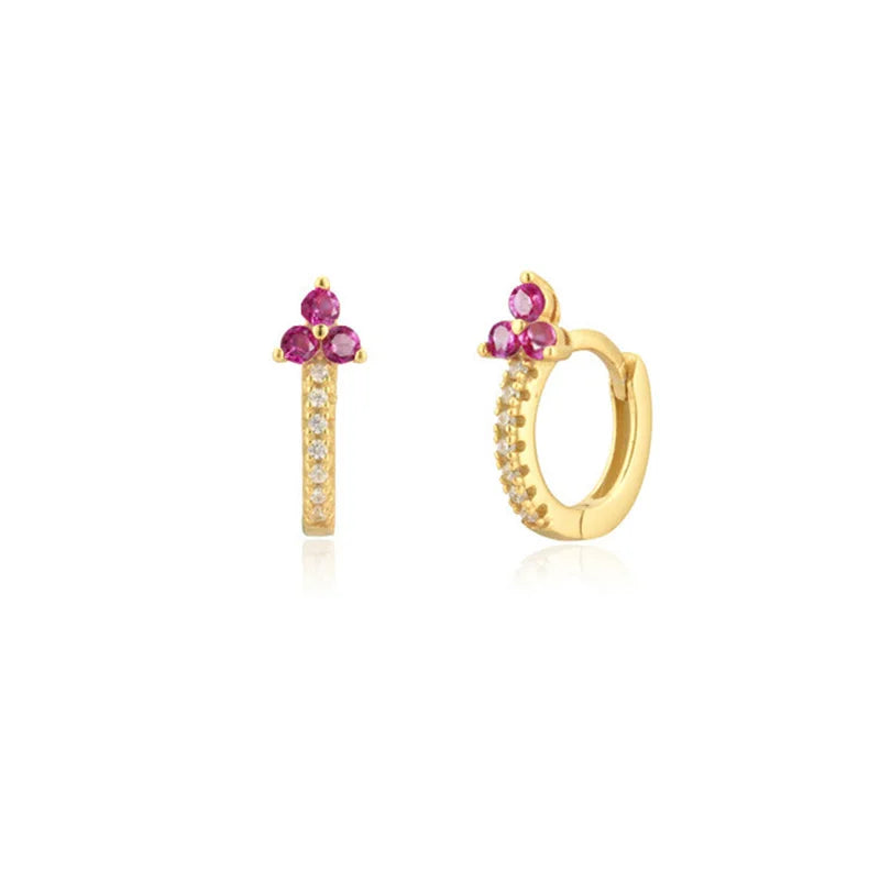 FLOWER GARDEN HOOP EARRINGS