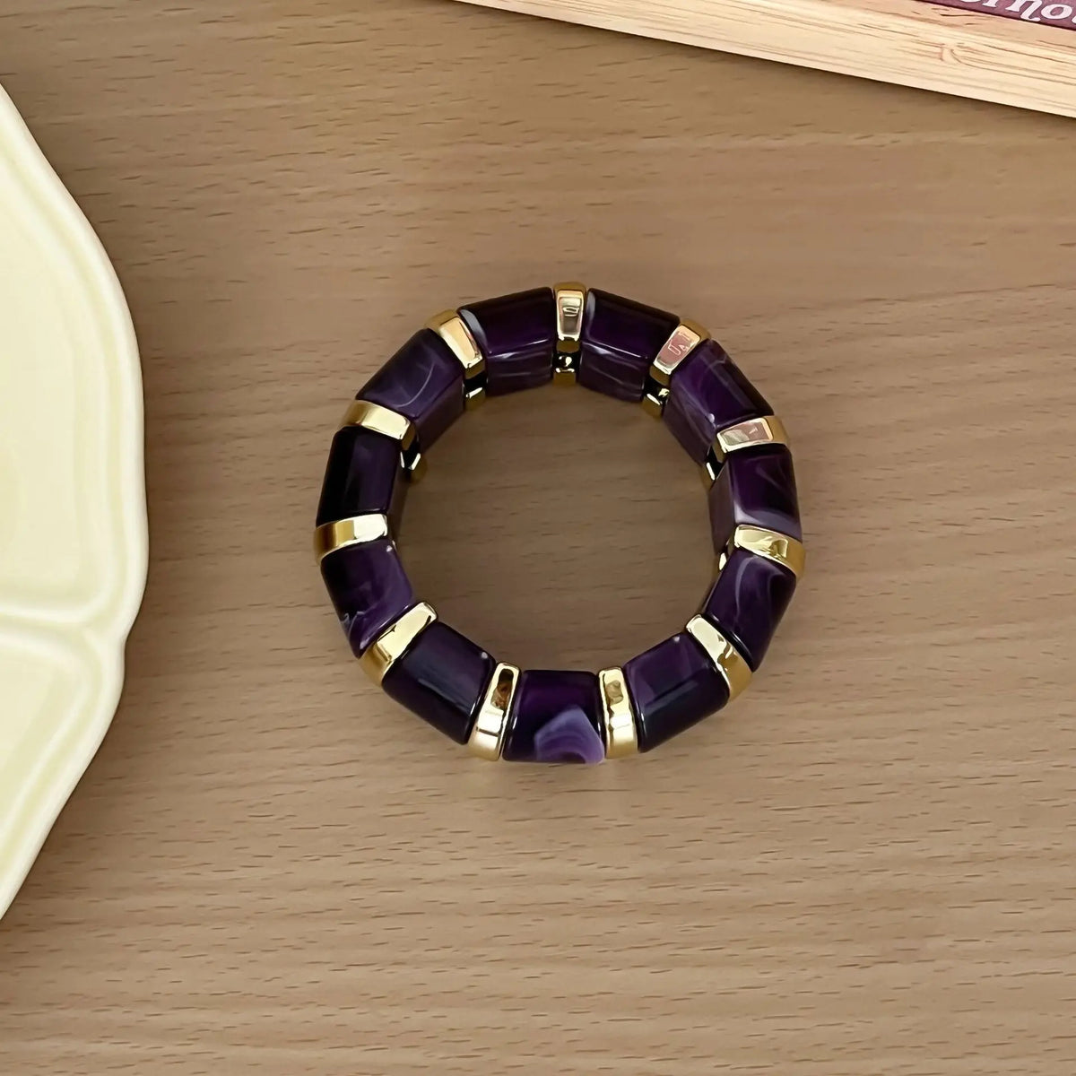 MARBLE LOVE  RESIN X ELASTIC BANGLE