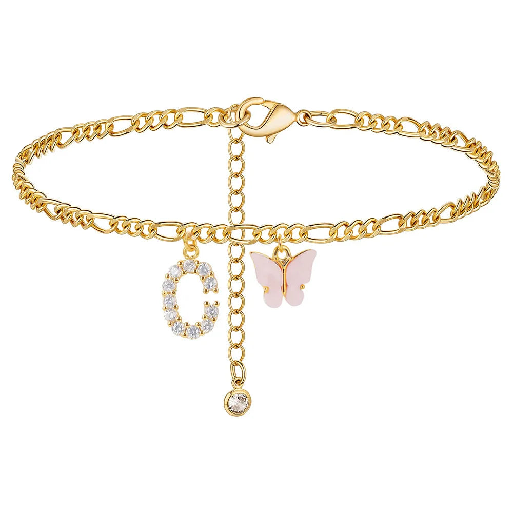 A-Z  BUTTERFLY ANKLET