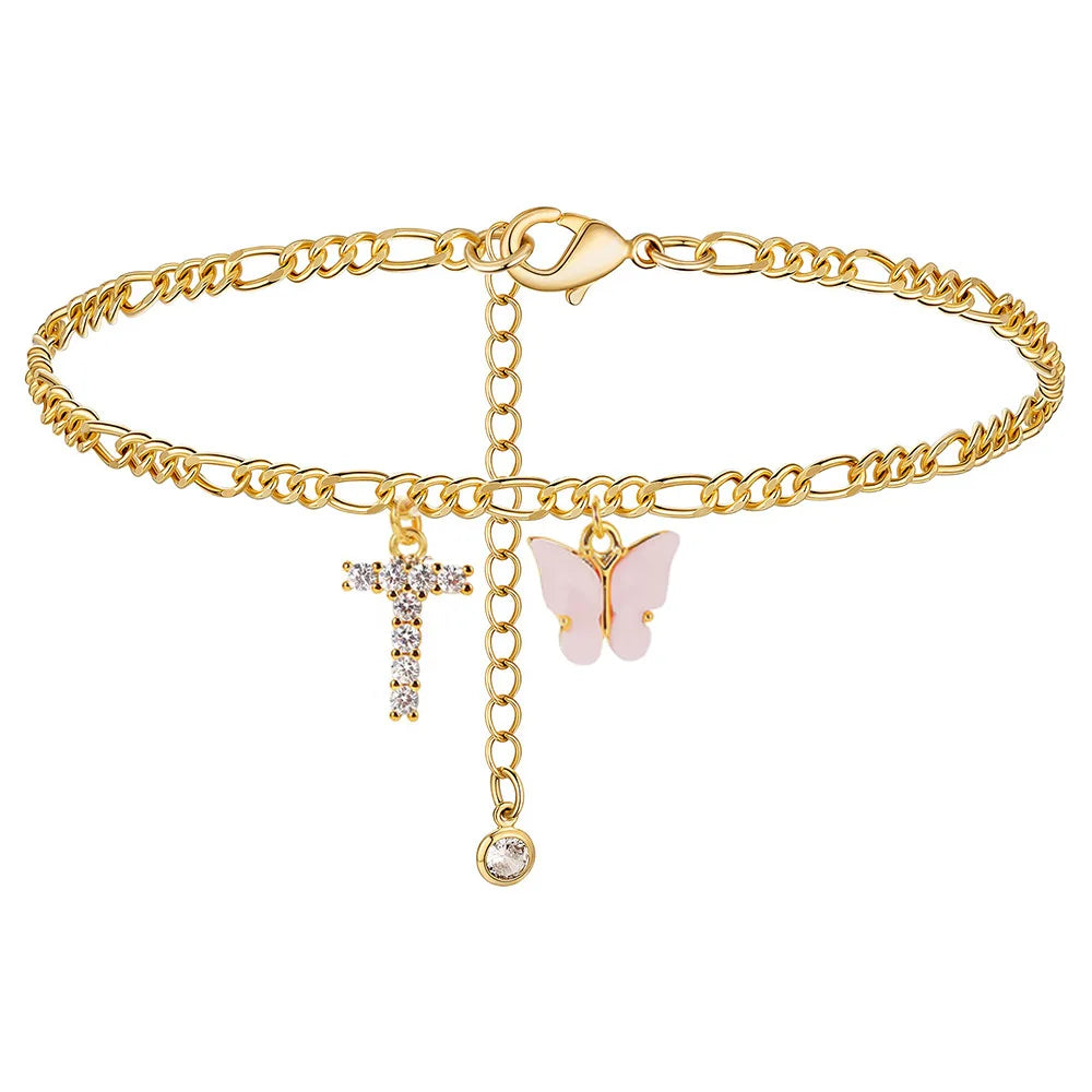 A-Z  BUTTERFLY ANKLET