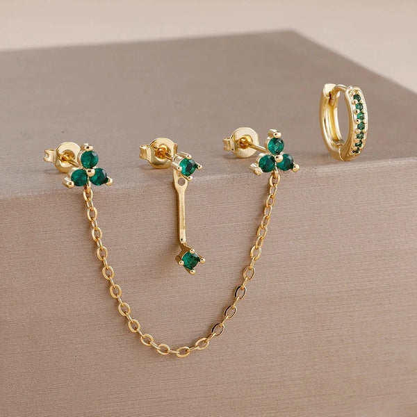 DOUBLE UP CHAIN EARRINGS