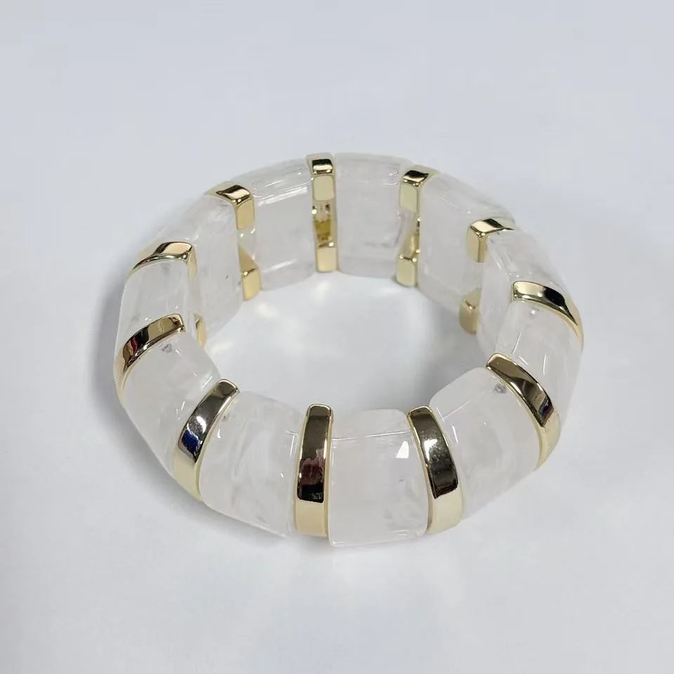 MARBLE LOVE  RESIN X ELASTIC BANGLE