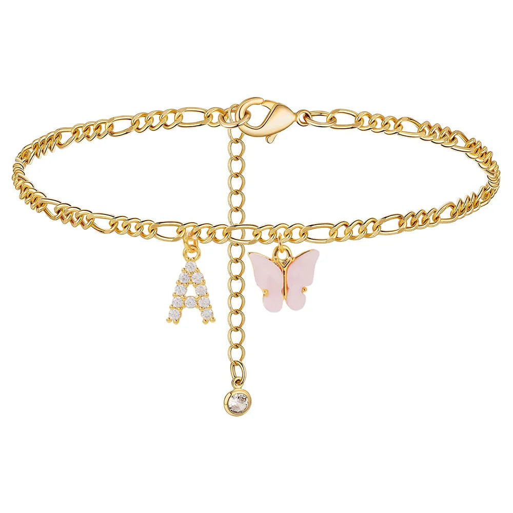 A-Z  BUTTERFLY ANKLET