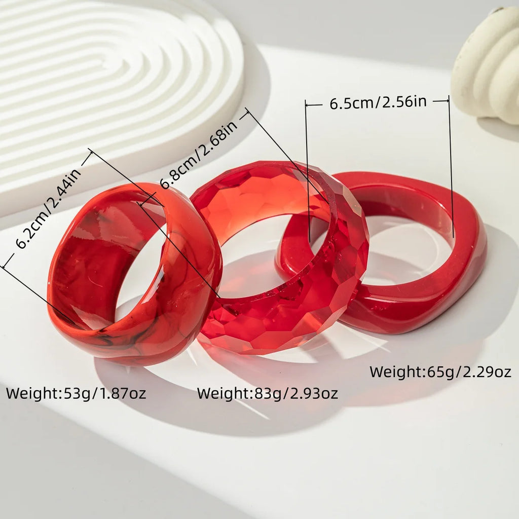 RED SMEAR RESIN BANGLE