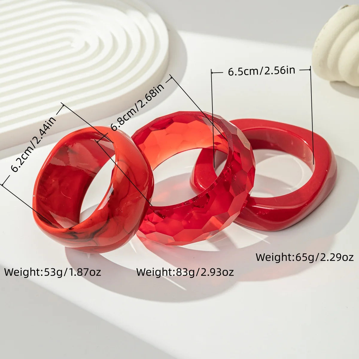 RED SMEAR RESIN BANGLE
