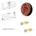 DISPOSABLE EAR PIERCING KIT WITH BUILT IN PIERCING GRADE EARRING