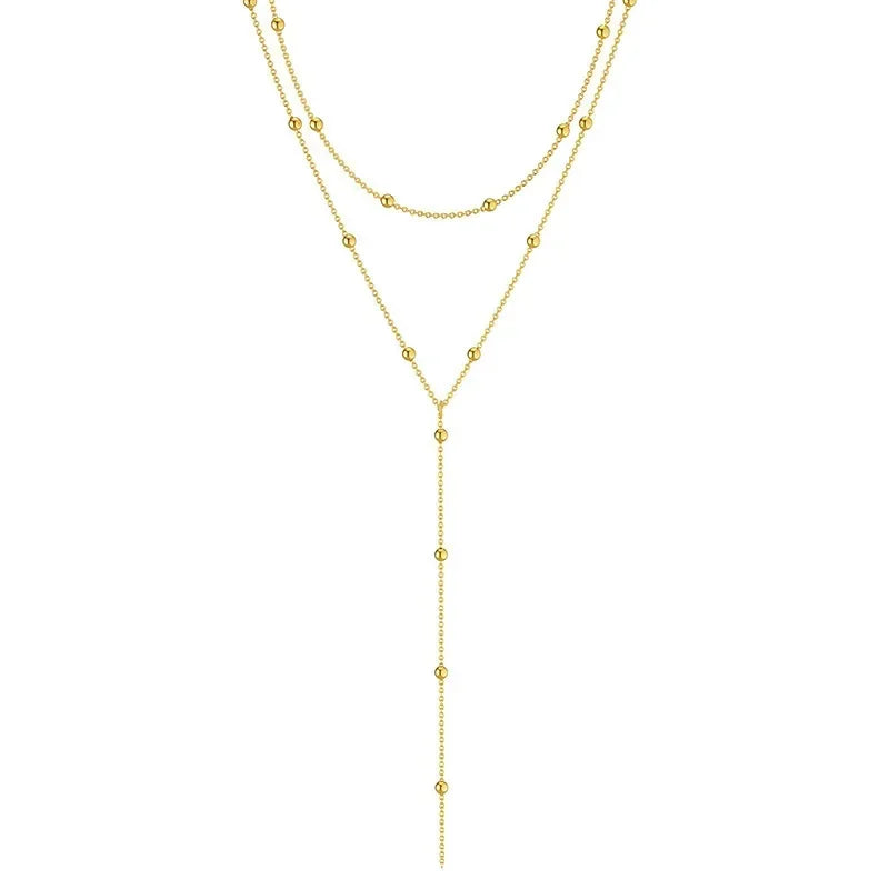 DOUBLE TROUBLE TASSEL CHAIN