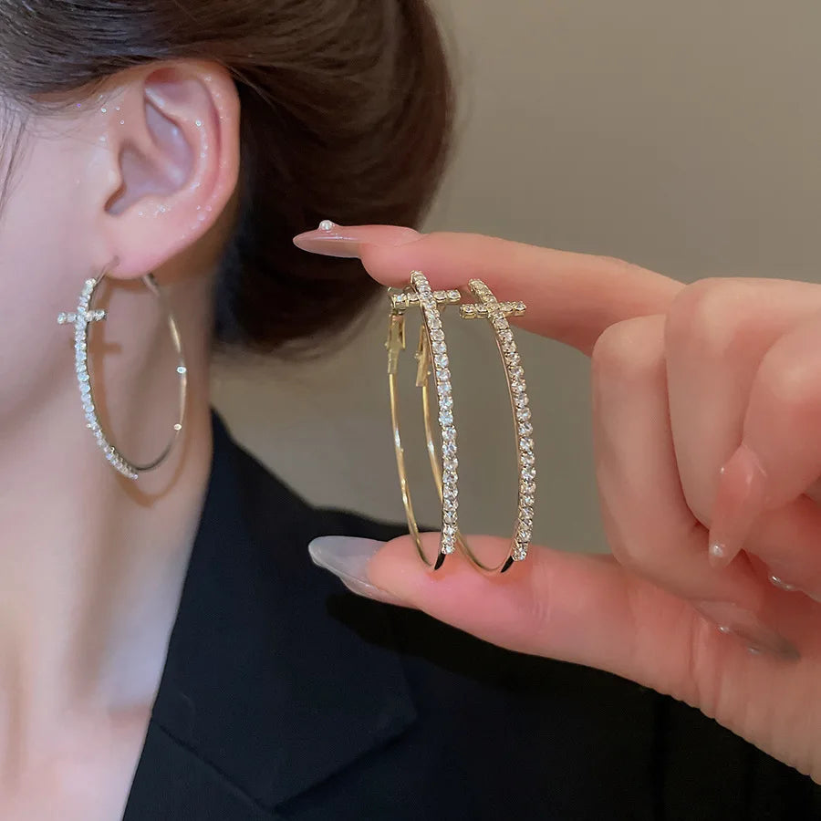 HOLY CROSS EARRINGS (14K GOLD PLATED)