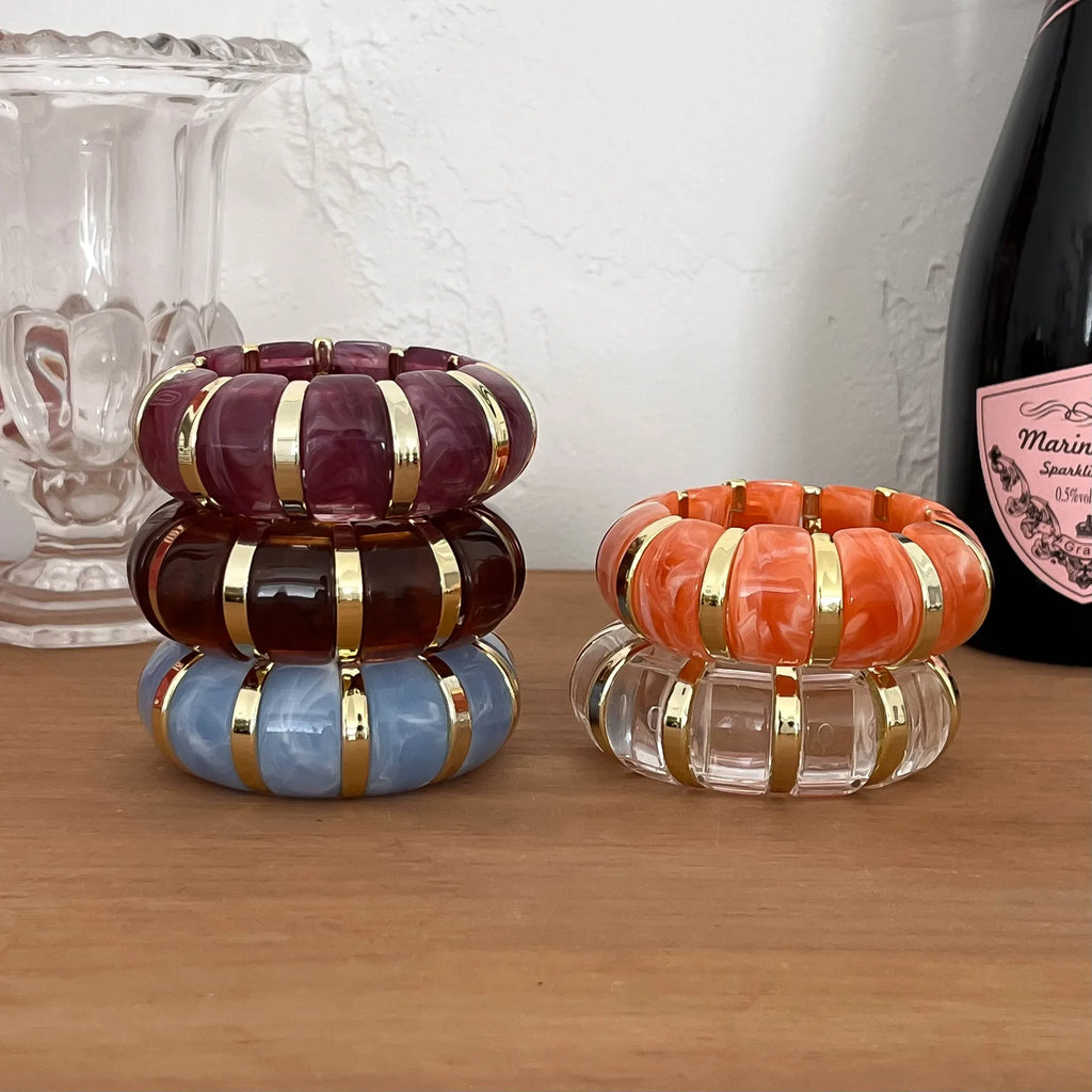 MARBLE LOVE  RESIN X ELASTIC BANGLE
