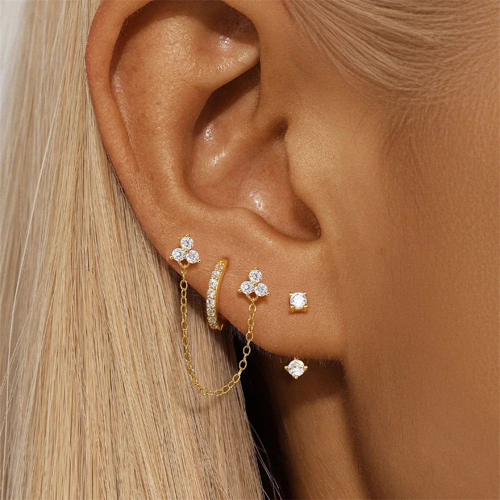 DOUBLE UP CHAIN EARRINGS